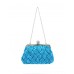 Evening Bag - Sophisticated Woven Satin Evening Clutch with Jeweled Ball Clasp - BG-AF12601AZ